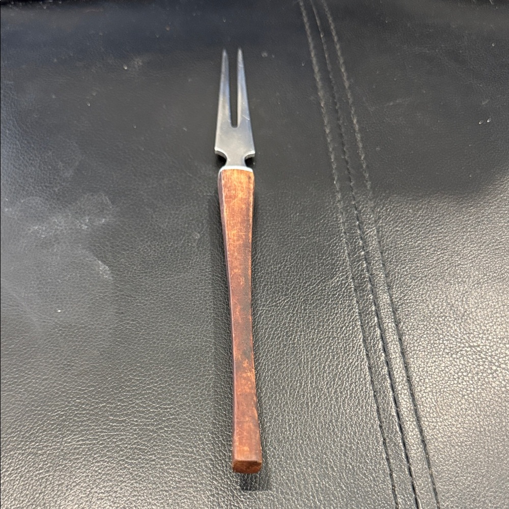 Elegant Brown Carving Fork. Stainless Steel. Made in Japan